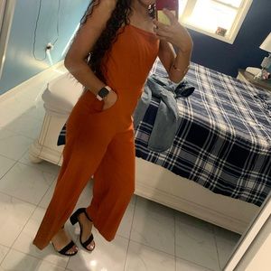 Burnt orange jumpsuit